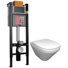 Комплект инсталляции с подвесным унитазом JACOB DELAFON Modern Life с сиденьем E21774RU-00 Комплект инсталляции с подвесным унитазом JACOB DELAFON Modern Life с сиденьем E21774RU-00